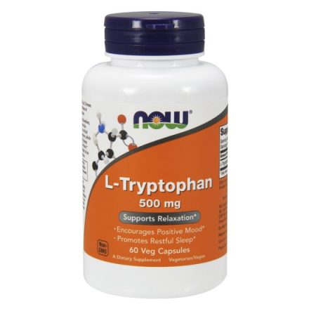 NOW L-Tryptophan 500 mg (60) mentális jóllét és alvás