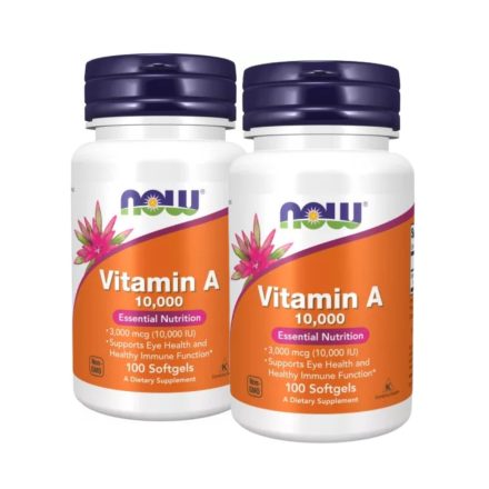 NOW Vitamin A 10000IU csomagban 2x100 lágyzselatin kapszula