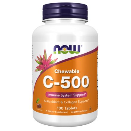 NOW C-vitamin 500mg Cherry 100db rágótabletta 