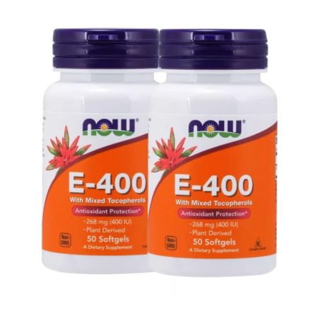 NOW E vitamin 400 Antioxidant Protection csomagban 2x50db 