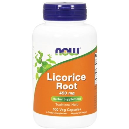 NOW Licorice Root 450 mg édesgyökér 100 db vegán kapszula