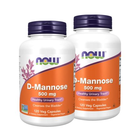 Now Foods D Mannose 500 mg Húgyuti d mannóz DUO csomag 2x120 db